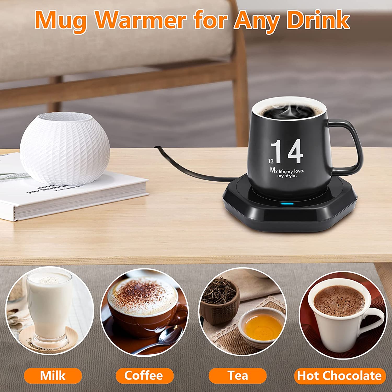 Coffee Mug Warmer(Black) – Acko